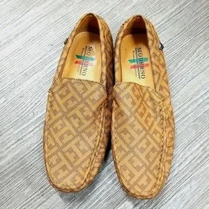 NWOB Mens  Loafers size 9 NWOB Perlini Brown Nappa Leather Apron Moc Toe Tassel Loafer  main image 3